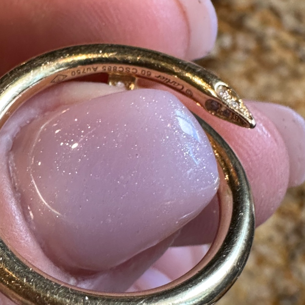 Cartier yellow gold Juste Un Clou ring with diamonds - Picture 6 of 16